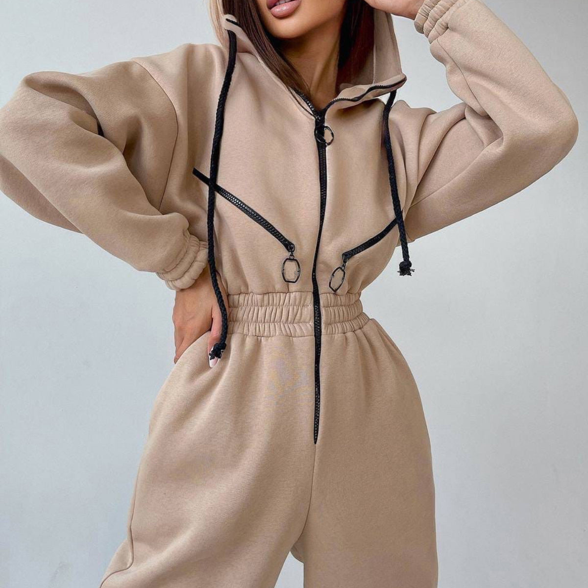 Olivia Klein Hoodie Hug Jumpsuit