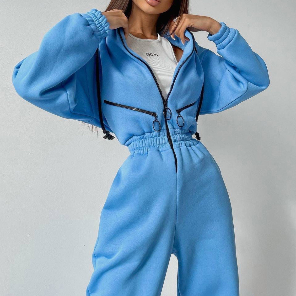 Olivia Klein Hoodie Hug Jumpsuit