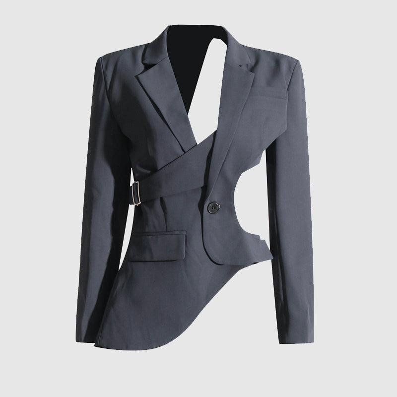 Olivia Klein Nocturna Asymmetrical Blazer