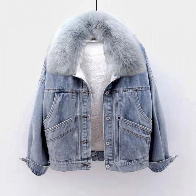 Amelie Denim Fur Jacket