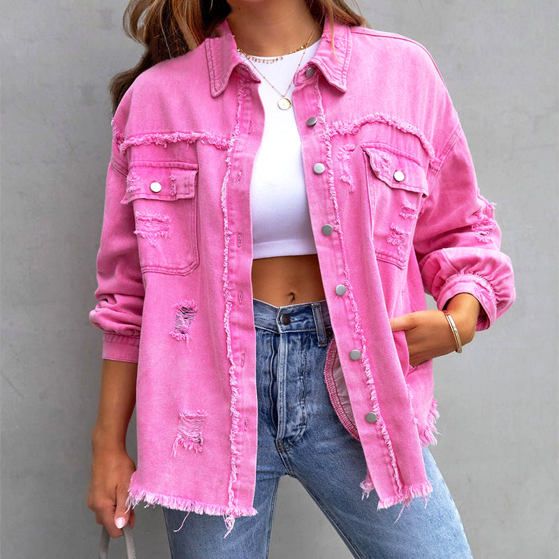 Claire Modern Blossom Denim Jacket
