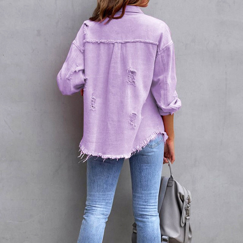 Claire Modern Blossom Denim Jacket