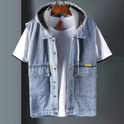 Dan Anthony Hooded Denim Vest