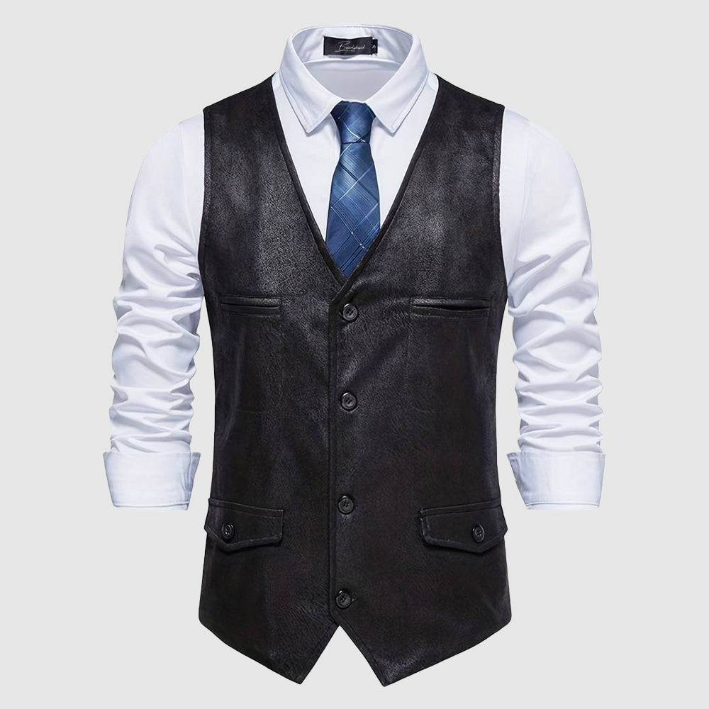 John Wellington Vintage Suede Vest