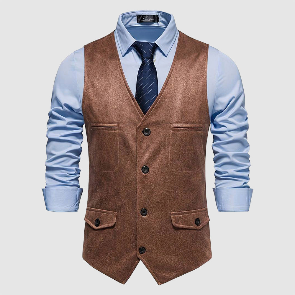 John Wellington Vintage Suede Vest