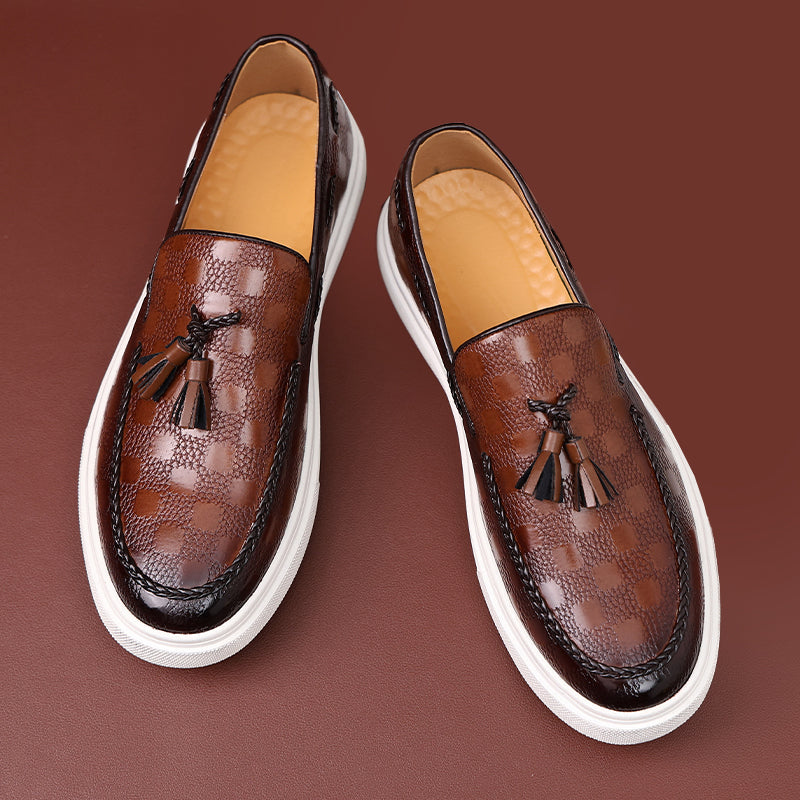 Lorenzo Mattia Leather Slip On Sneakers