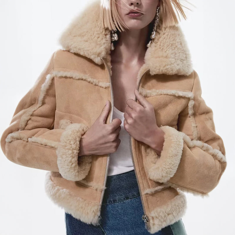 Monroe Suede Biker Jacket