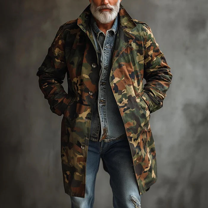 Dan Anthony Camouflage Trench Coat