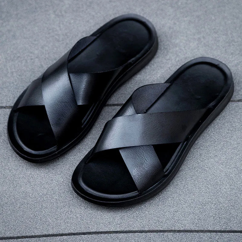 Dan Anthony Panama Leather Slippers