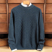 John Wellington Braid Knit Wool Sweater