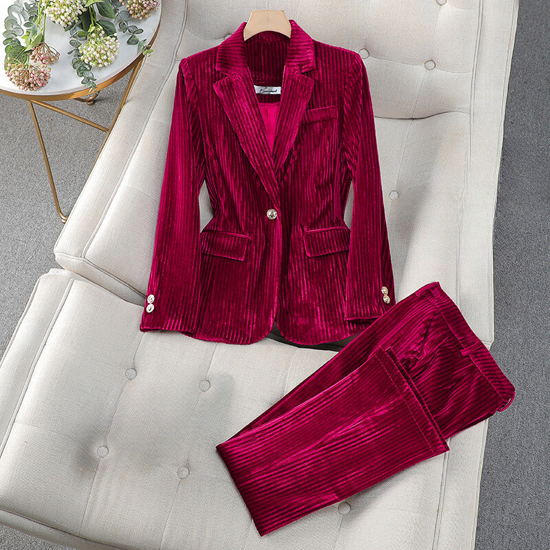 Lucille L'Élégance Corduroy Contour Suit