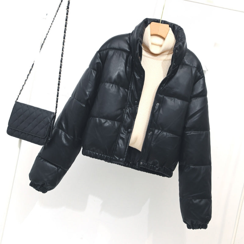 Nelly Leather Puffer Jacket