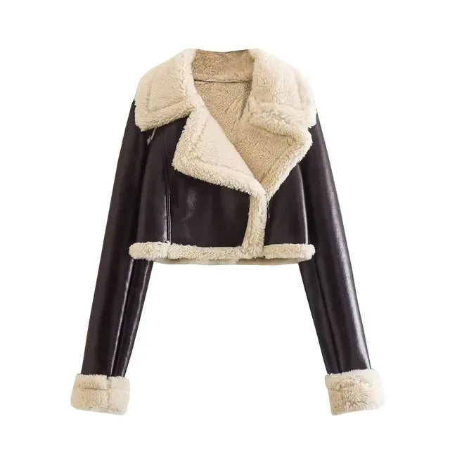 Zoe Double Faced Biker Jacket