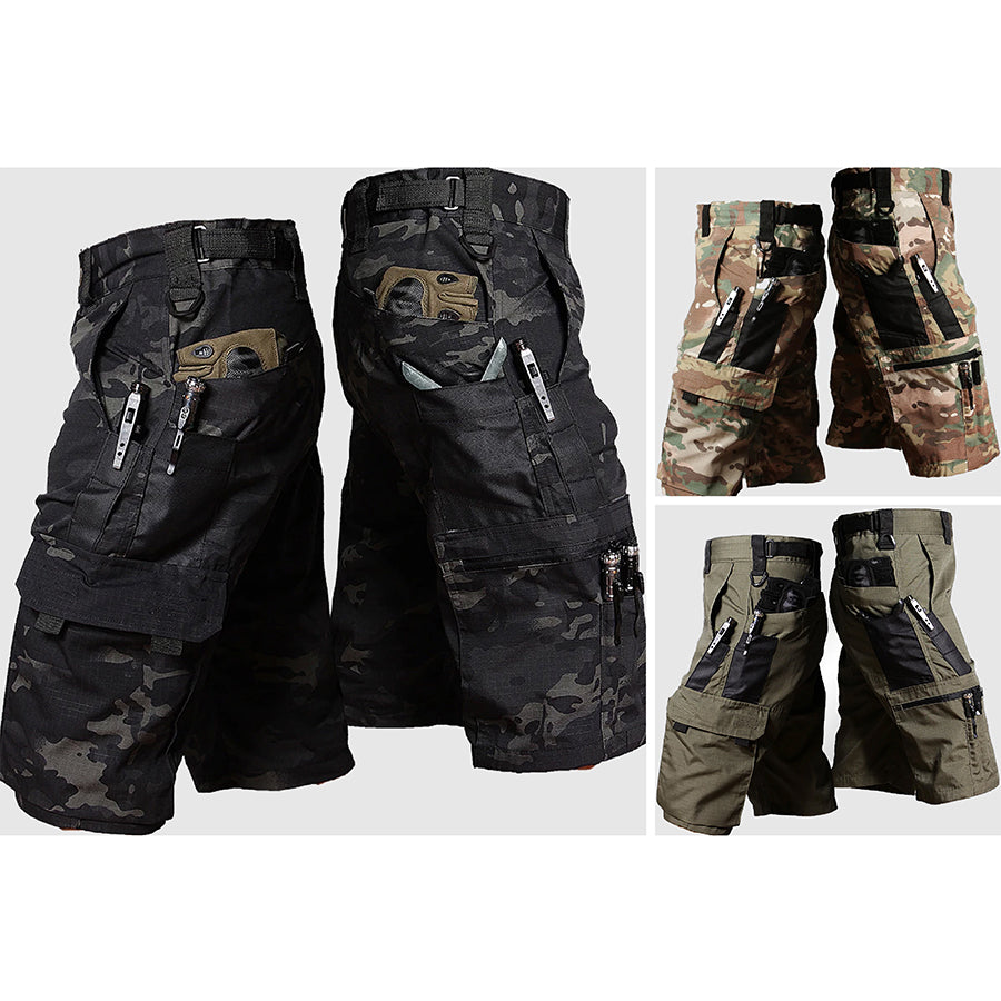 DELTA Airborne Pantaloncini Cargo Uomo In Cotone - Vintage, Tasche Multitasking, Taglie Dalla S Alla 7XL (Beige, Nero, Verde, Bianco)
