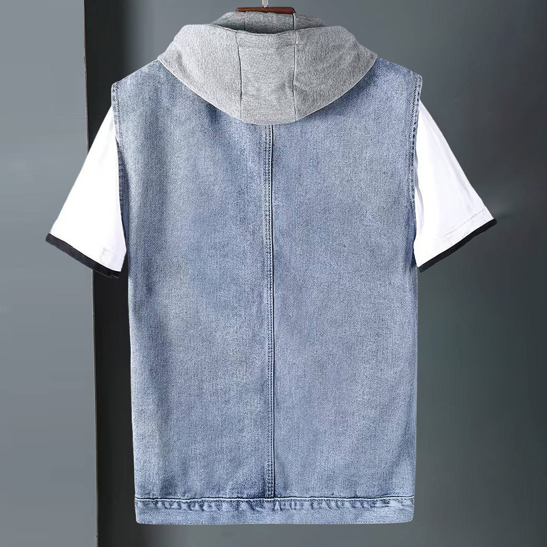 Dan Anthony Hooded Denim Vest