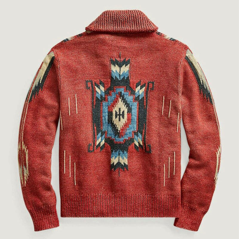 Heritage Knitwear Aztec Retro Cardigan
