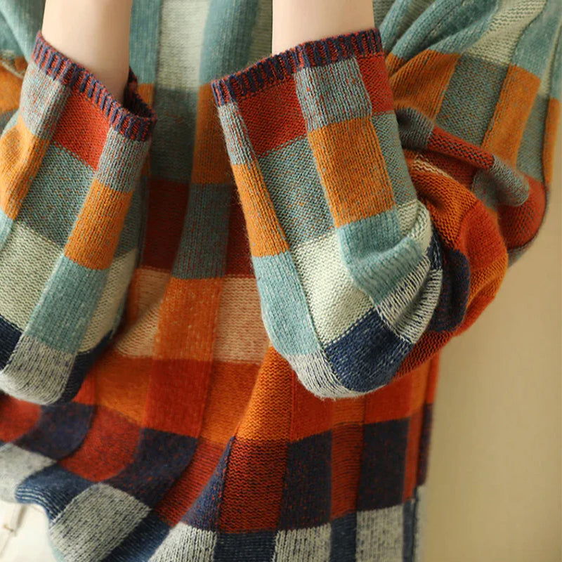 Isabelle Retro Patchwork Sweater