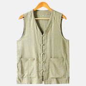 John Wellington Coastline Linen Vest
