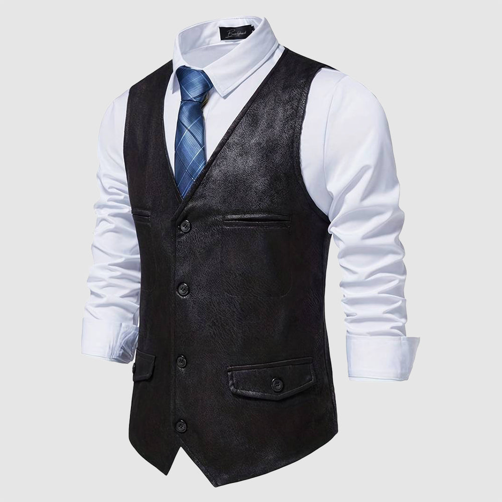John Wellington Vintage Suede Vest