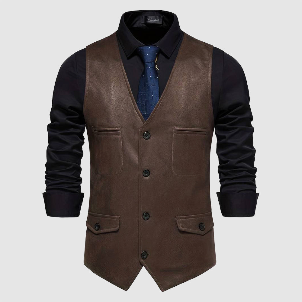 John Wellington Vintage Suede Vest