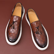 Lorenzo Mattia Leather Slip On Sneakers