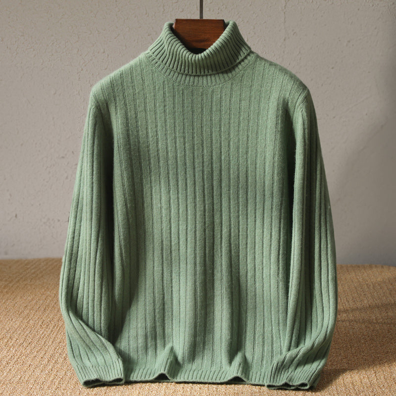 Massimo Ribbed Turtleneck Sweater