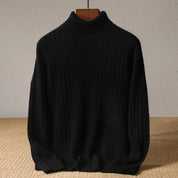 Massimo Ribbed Turtleneck Sweater