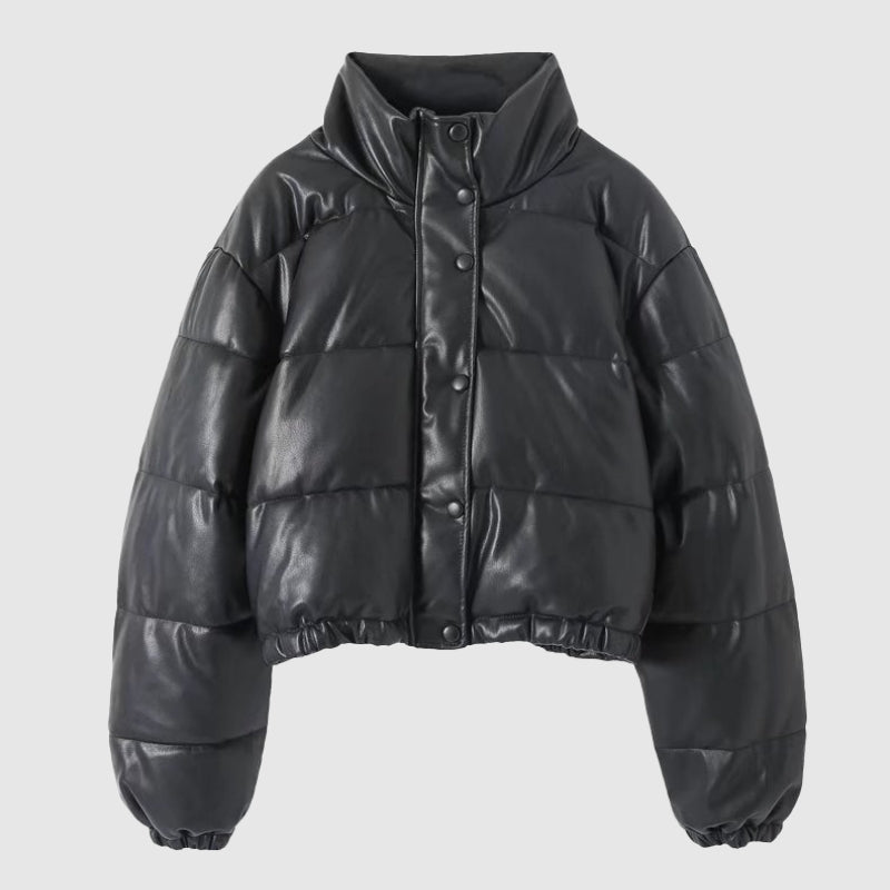 Nelly Leather Puffer Jacket