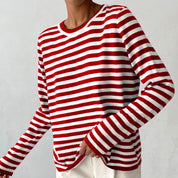 Olivia Klein Chic Striped Long-Sleeve Shirt