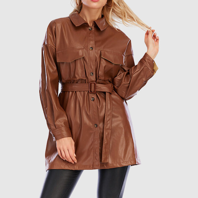 Olivia Klein Confidence Leather Coat