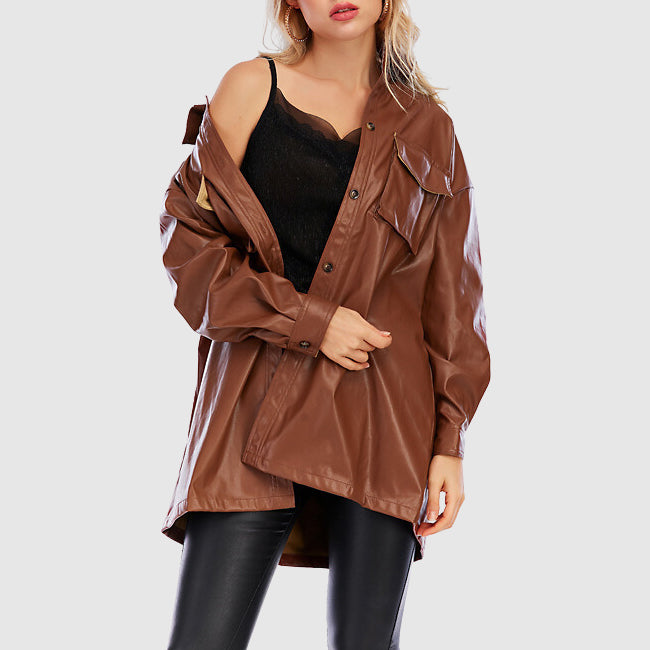 Olivia Klein Confidence Leather Coat