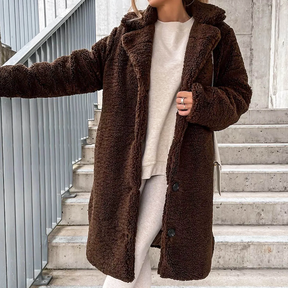 Olivia Klein Fluffy Teddy Coat