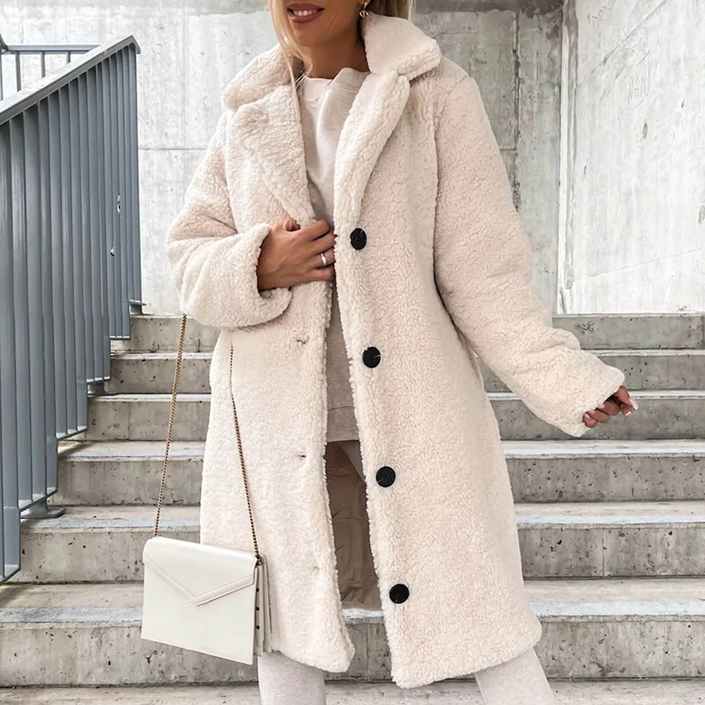 Olivia Klein Fluffy Teddy Coat