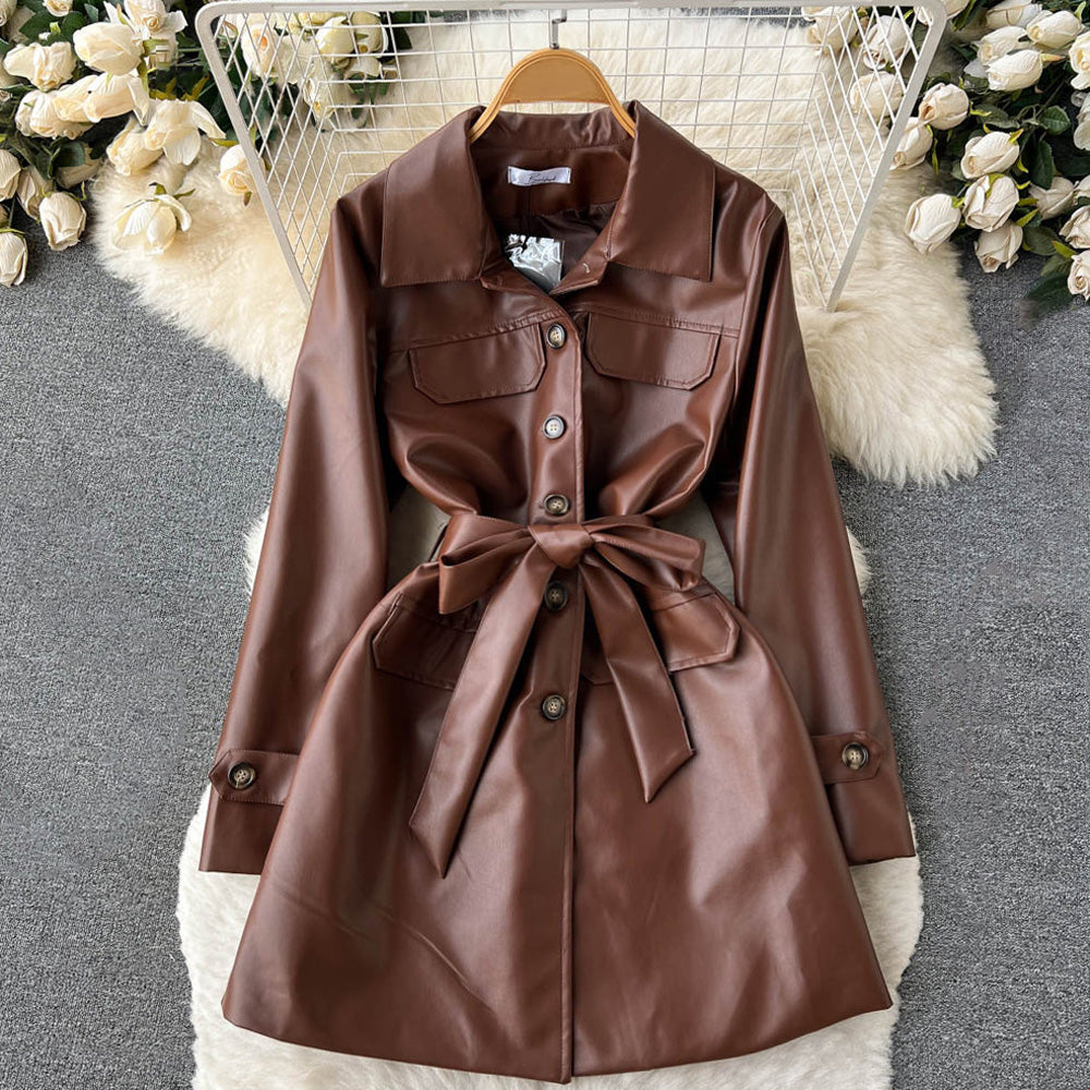 Olivia Klein Queen's Leather Coat