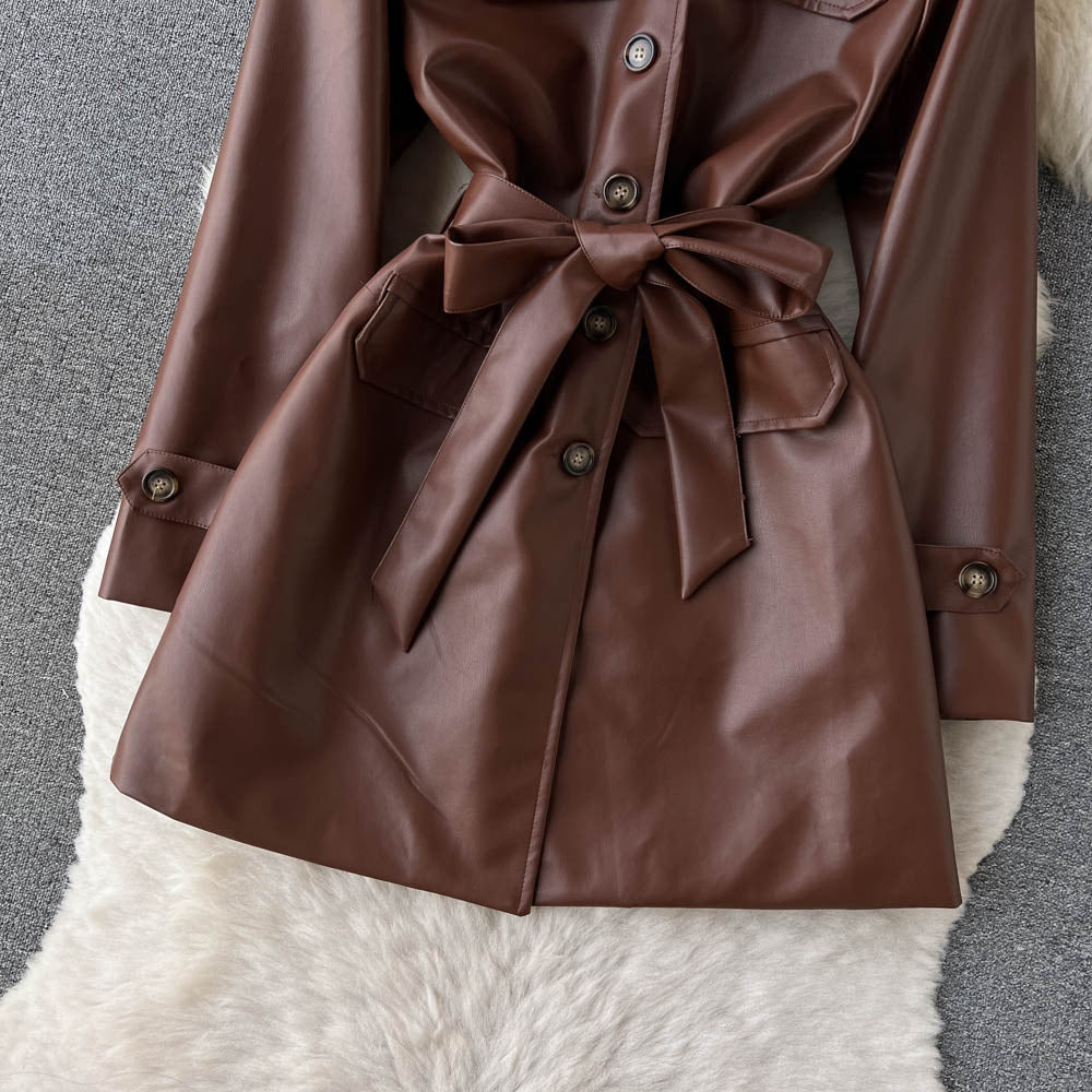 Olivia Klein Queen's Leather Coat