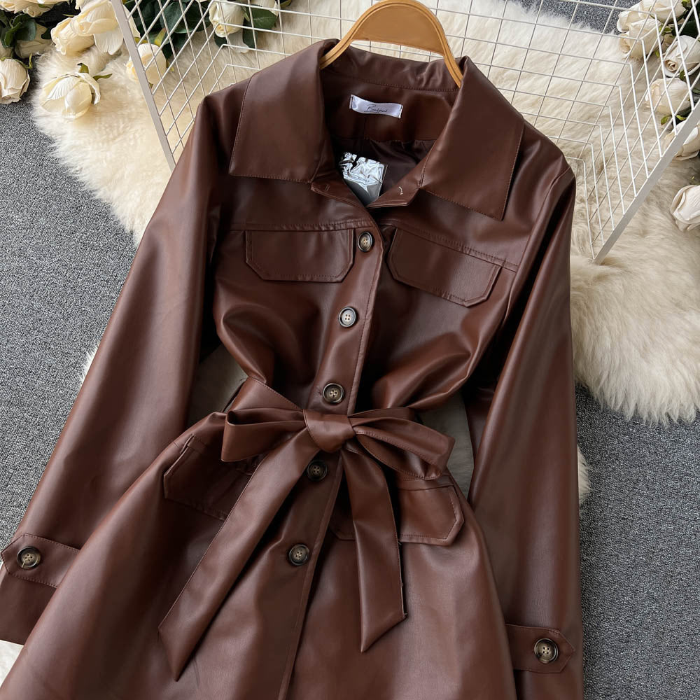 Olivia Klein Queen's Leather Coat