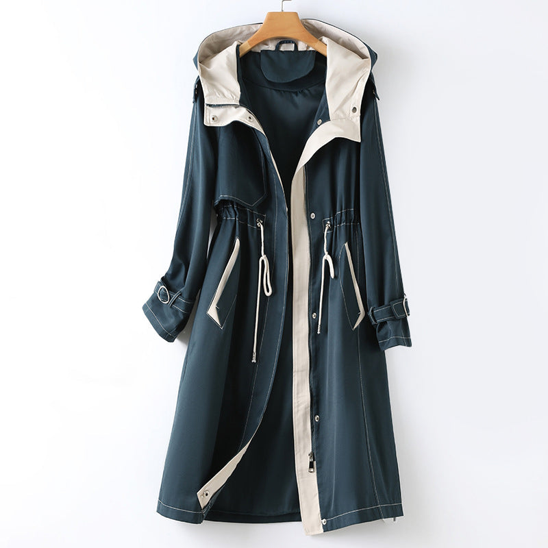 Olivia Klein Windbreaker Hooded Coat